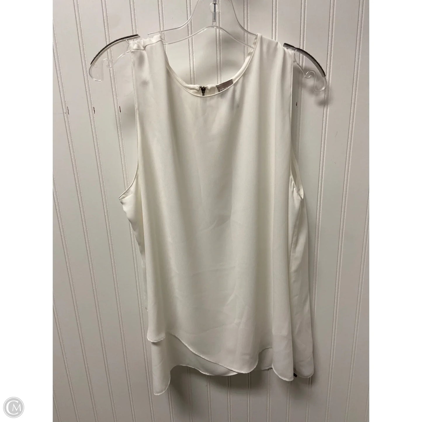 Top Sleeveless By Chicos In Ivory, Size: Xl