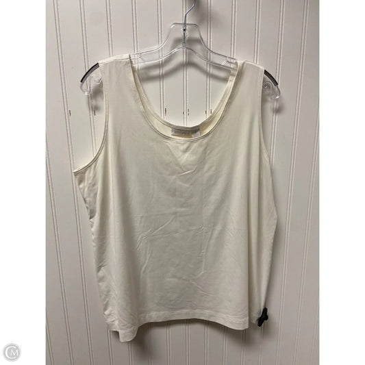 Top Sleeveless Basic By Chicos In White, Size: Xxl