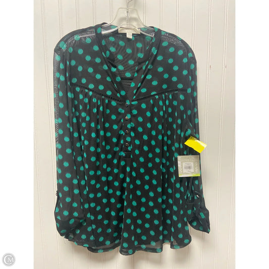 Top Long Sleeve By Clothes Mentor In Black & Green, Size: Xl
