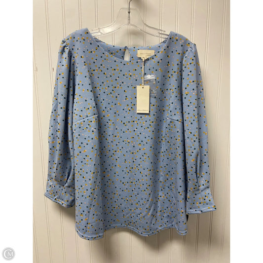 Top 3/4 Sleeve By Melloday In Blue, Size: 1x