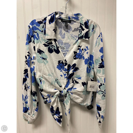 Top Long Sleeve By Ellen Tracy In White, Size: L