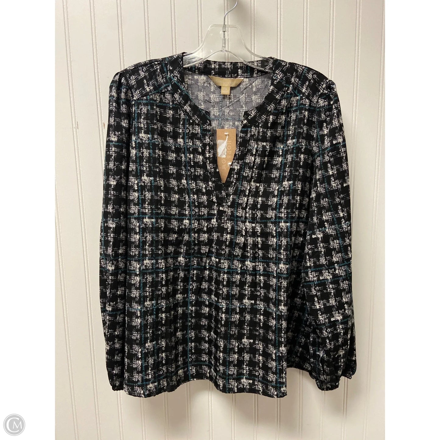 Top Long Sleeve By Hope & Harlow In Black, Size: Xl