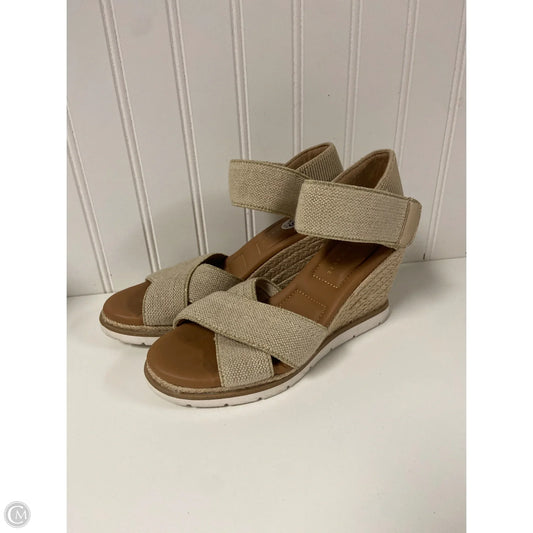 Sandals Heels Wedge By Kelly And Katie In Cream, Size: 6.5