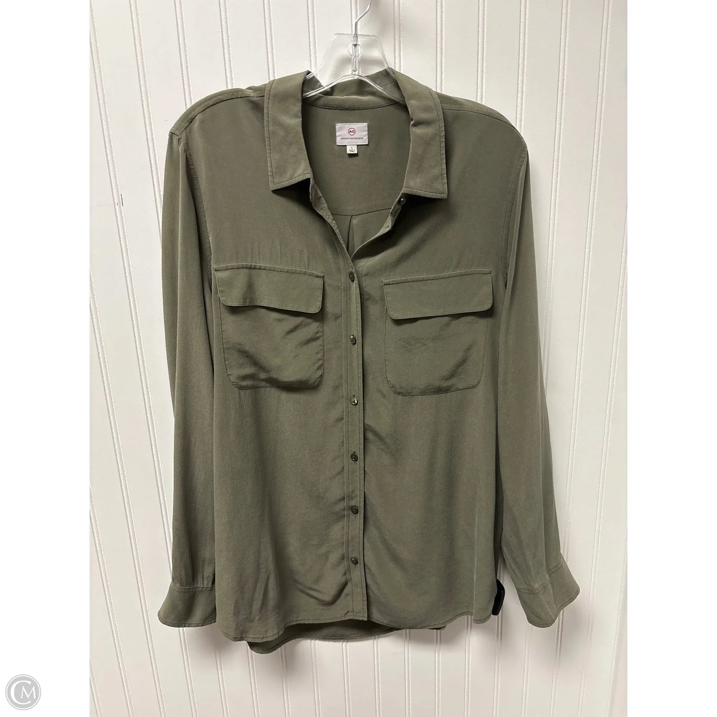 Top Long Sleeve By Adriano Goldschmied In Green, Size: L