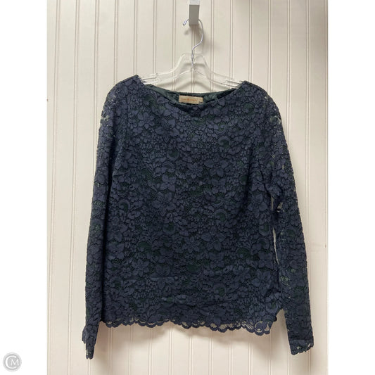 Top Long Sleeve Designer By Tory Burch In Navy, Size: M