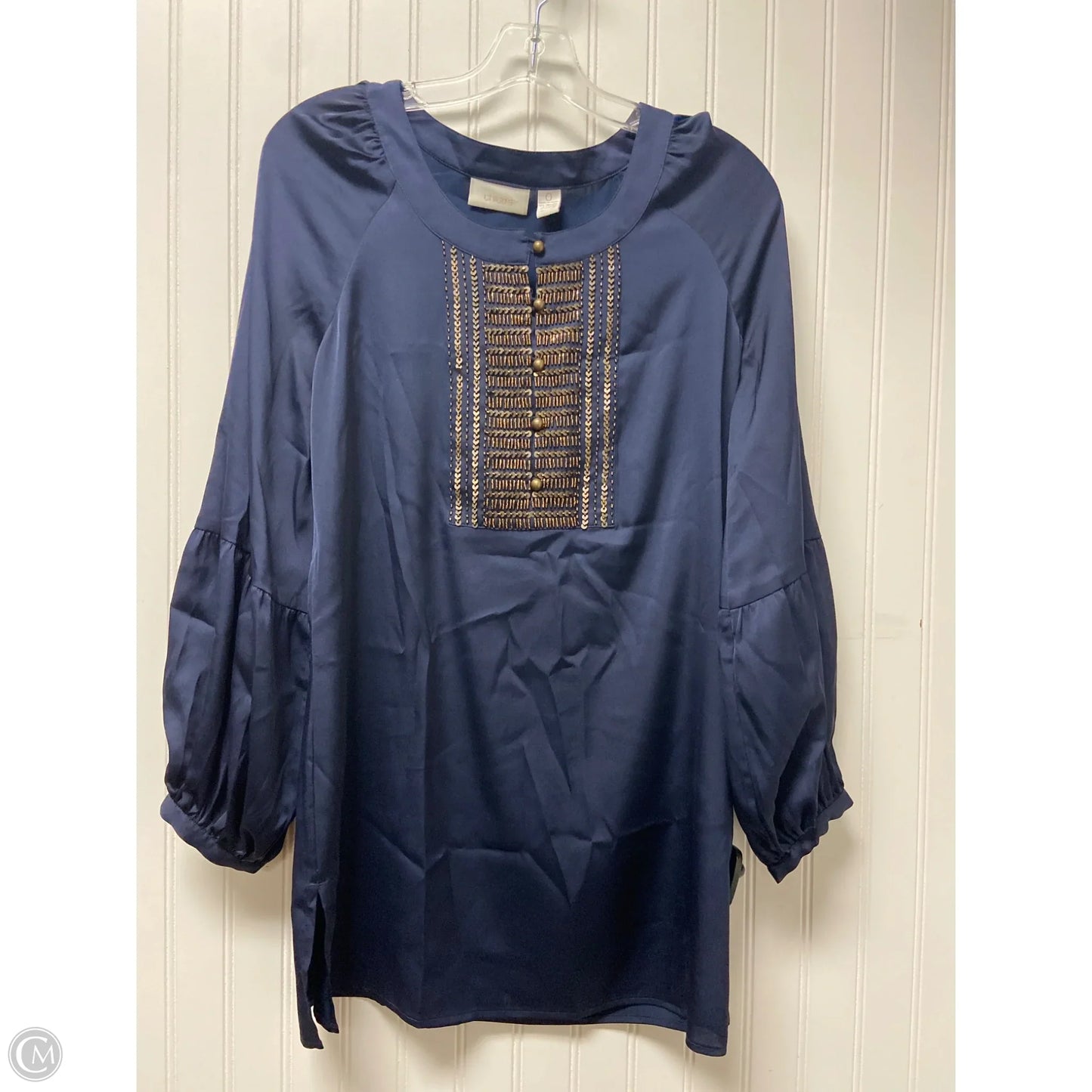 Tunic Long Sleeve By Chicos In Navy, Size: S