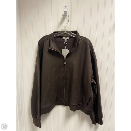 Jacket Moto By Cable And Gauge In Brown, Size: Xxl