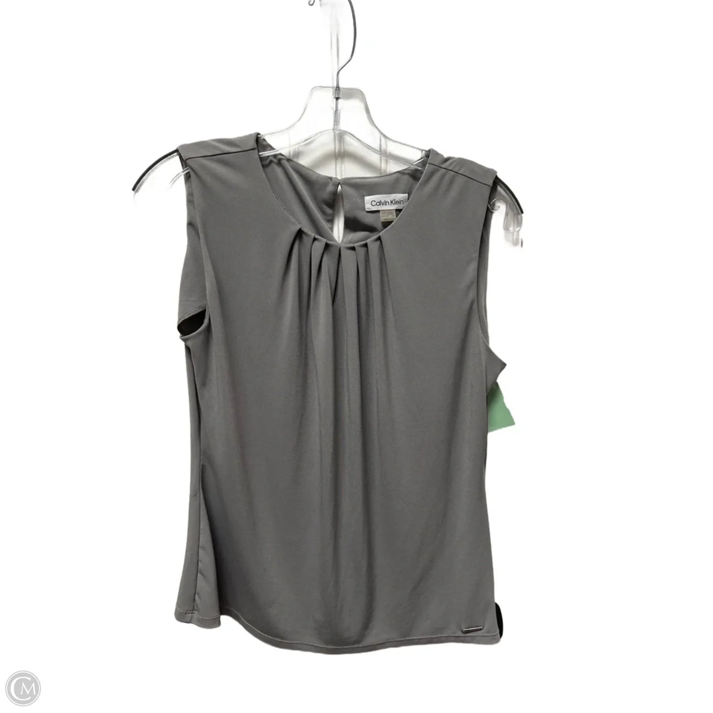 Top Sleeveless By Calvin Klein In Grey, Size: M