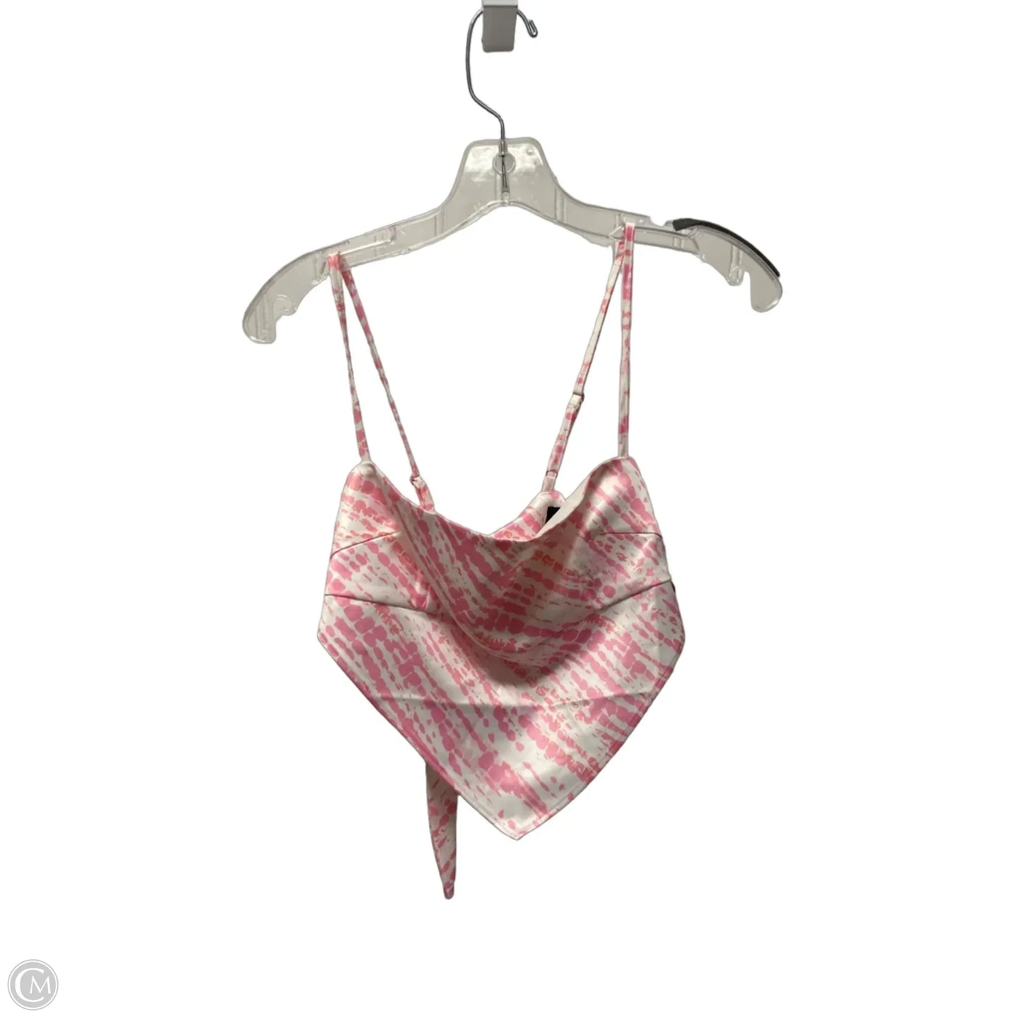 Top Sleeveless By White Fox In Pink & White, Size: S