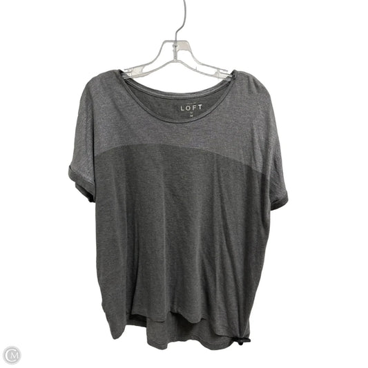 Top Short Sleeve By Loft In Grey, Size: M