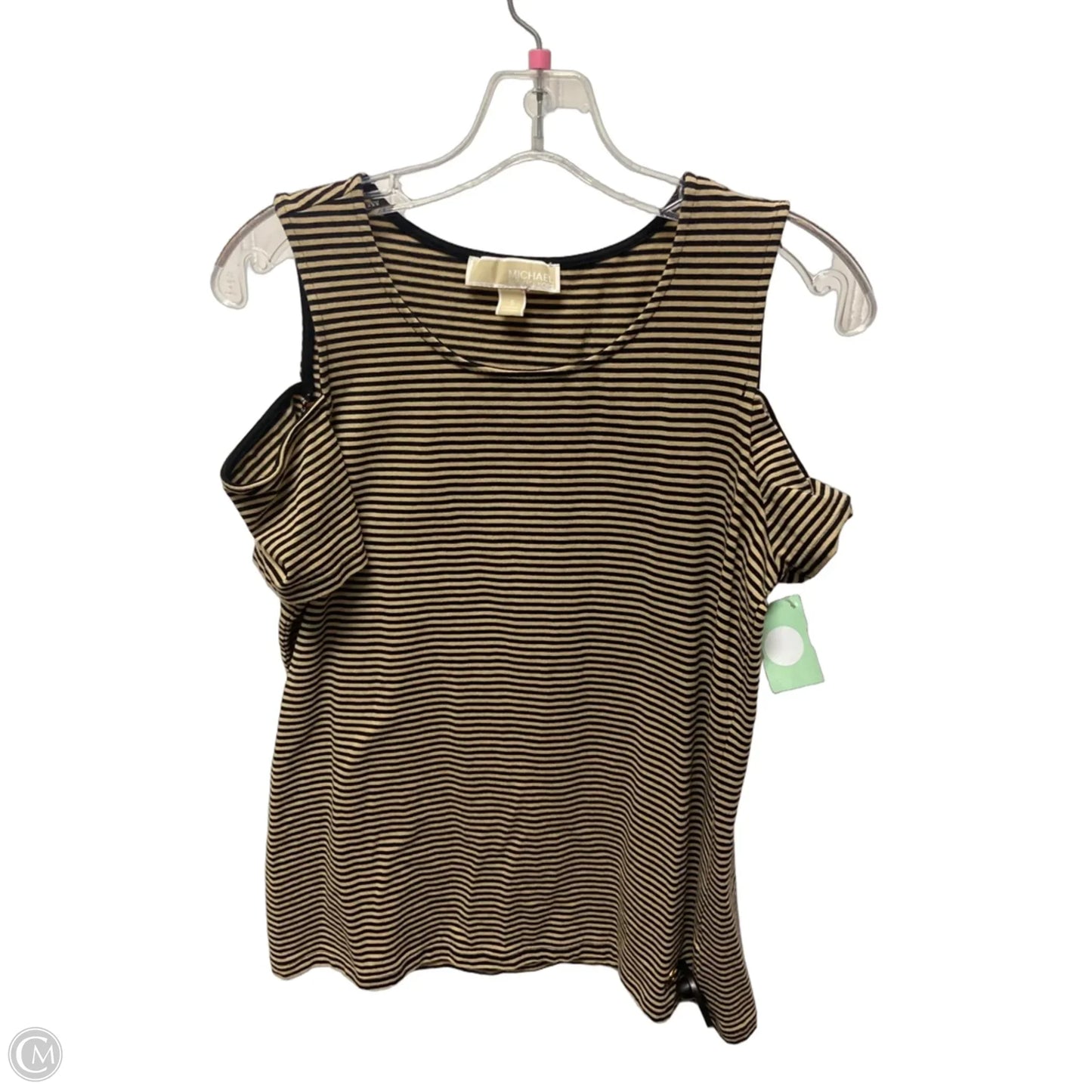 Top Short Sleeve Basic By Michael By Michael Kors In Striped Pattern, Size: S