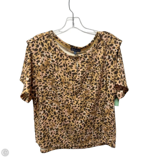 Top Short Sleeve By Democracy In Peach, Size: Xl