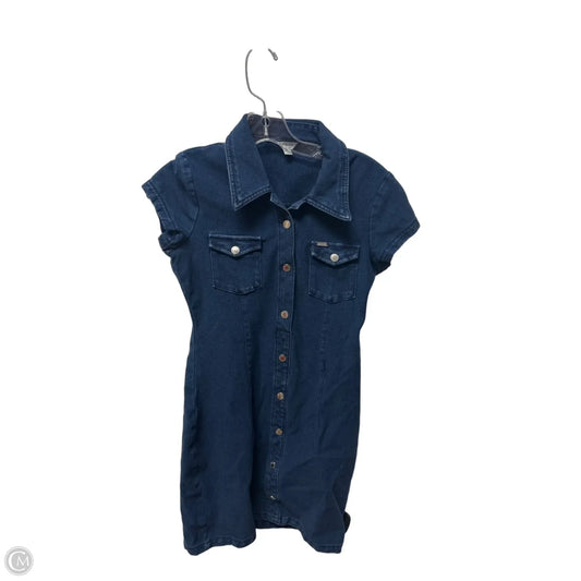 Dress Casual Short By Guess In Blue Denim, Size: S