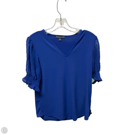 Top Short Sleeve By Adrianna Papell In Blue, Size: S