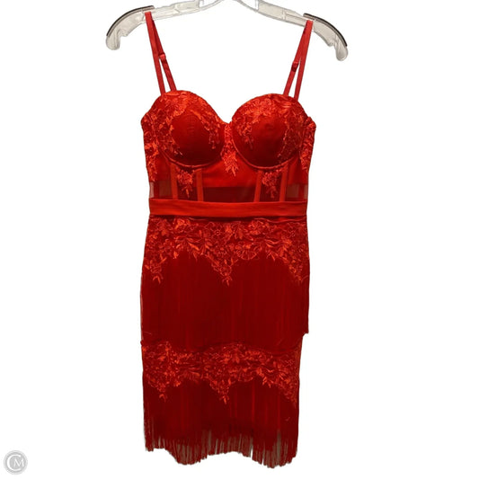 Dress Party Short By Guess In Red, Size: Xs