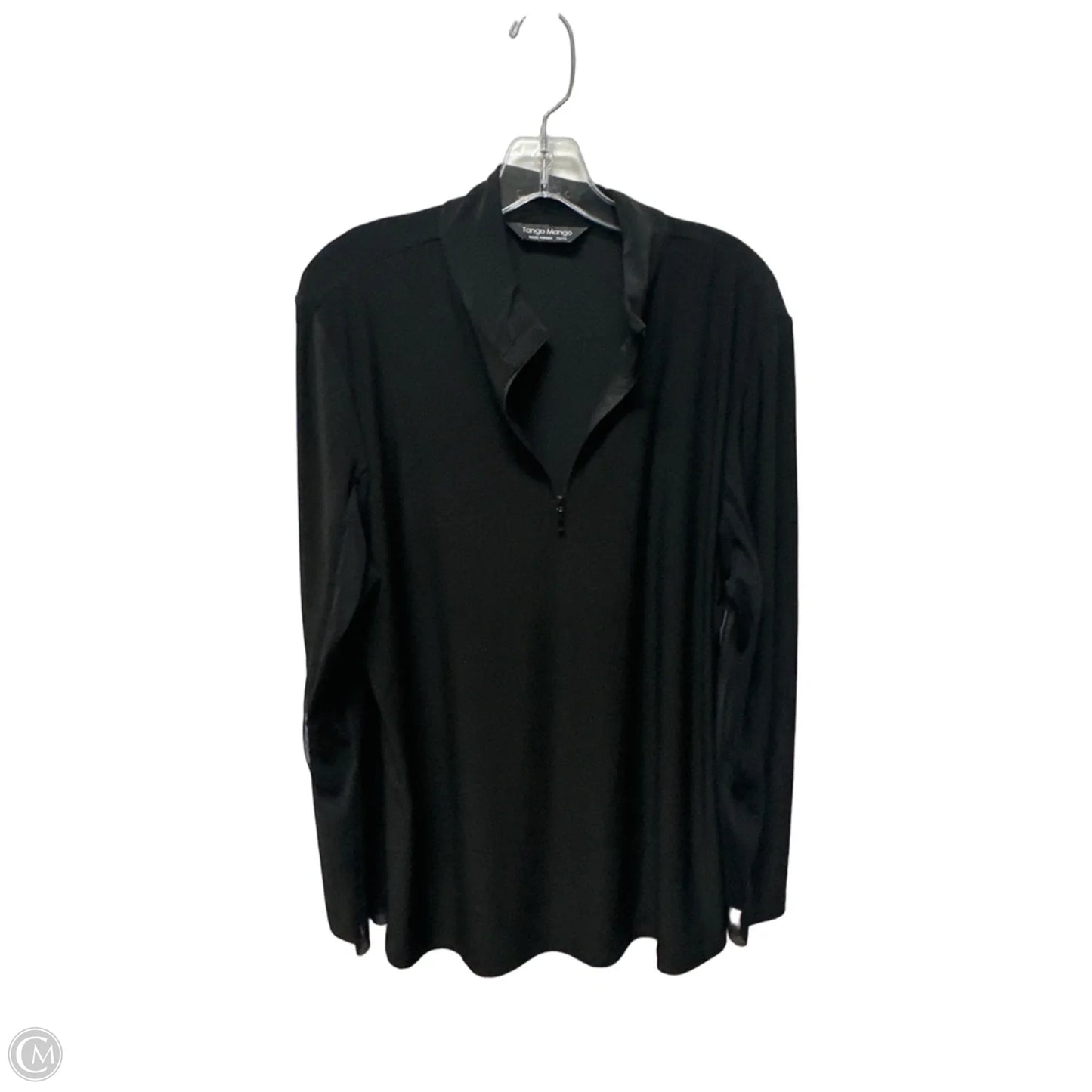 Athletic Top Long Sleeve Collar By Clothes Mentor In Black, Size: Xl