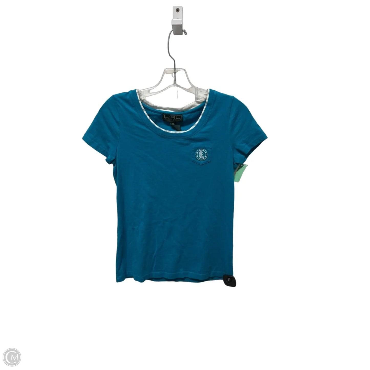 Top Short Sleeve By Lauren By Ralph Lauren In Blue, Size: Xs