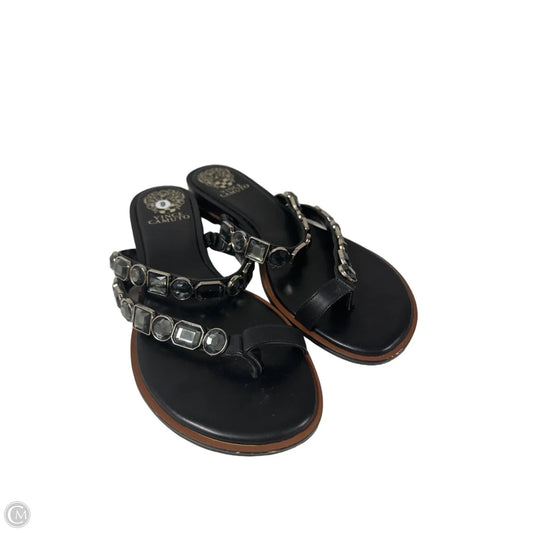 Sandals Flats By Vince Camuto In Black, Size: 9