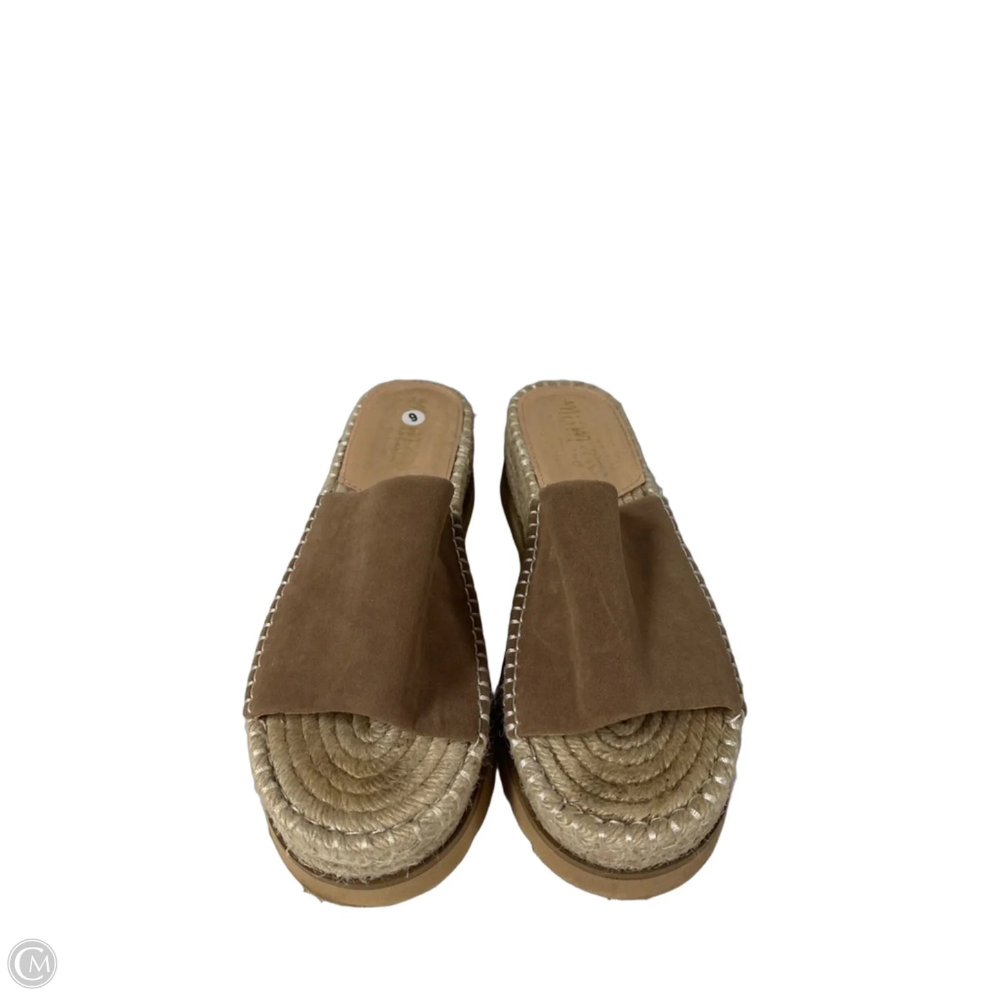 Sandals Heels Wedge By Mi Ami In Taupe, Size: 9