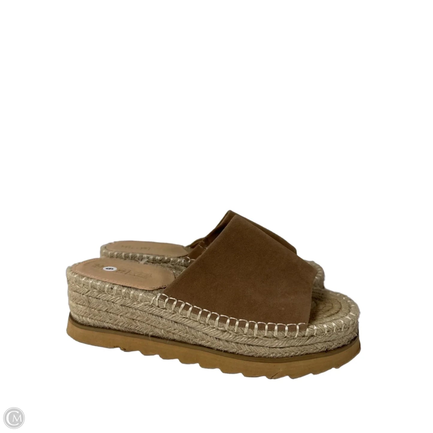 Sandals Heels Wedge By Mi Ami In Taupe, Size: 9