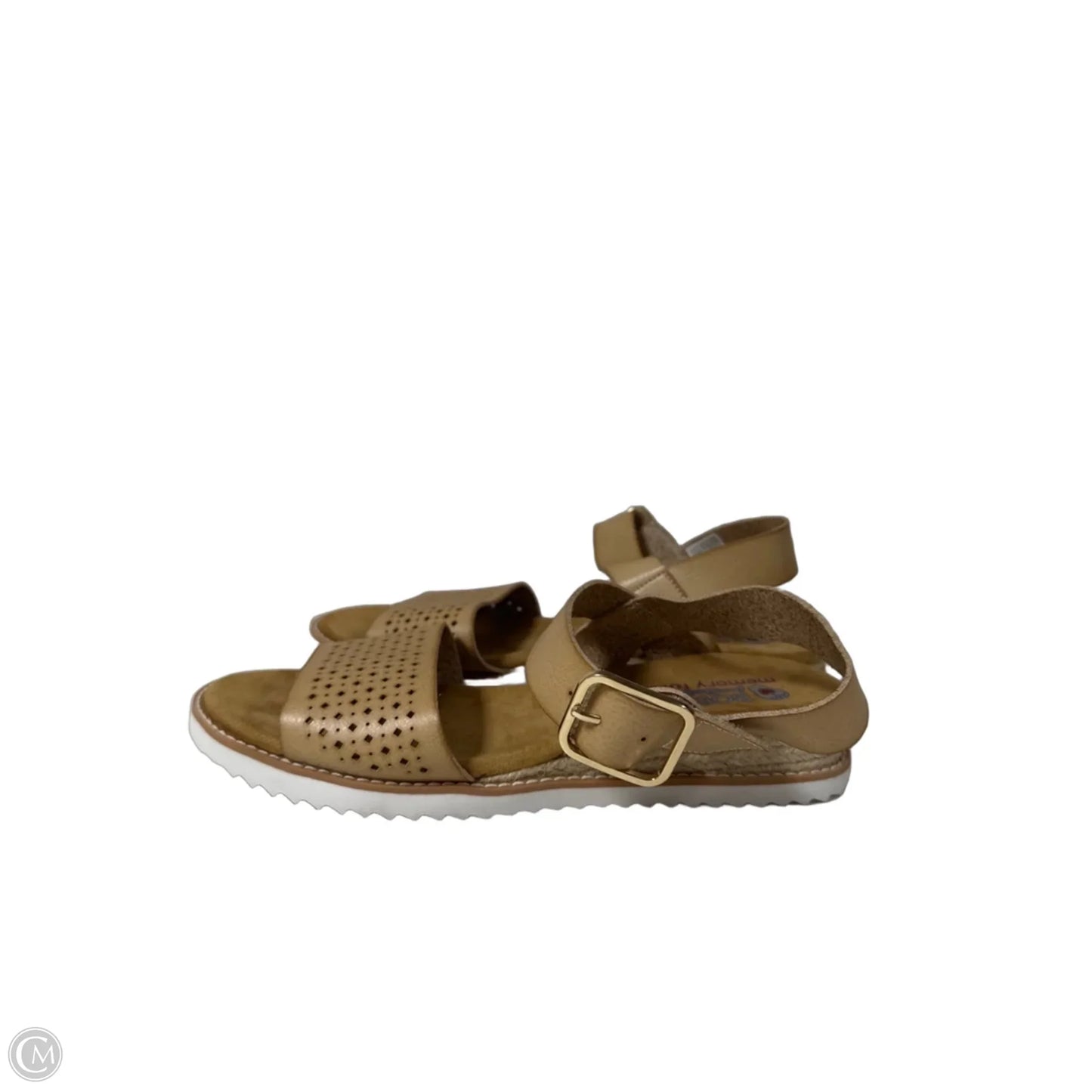 Sandals Heels Wedge By Bobs In Tan, Size: 9.5