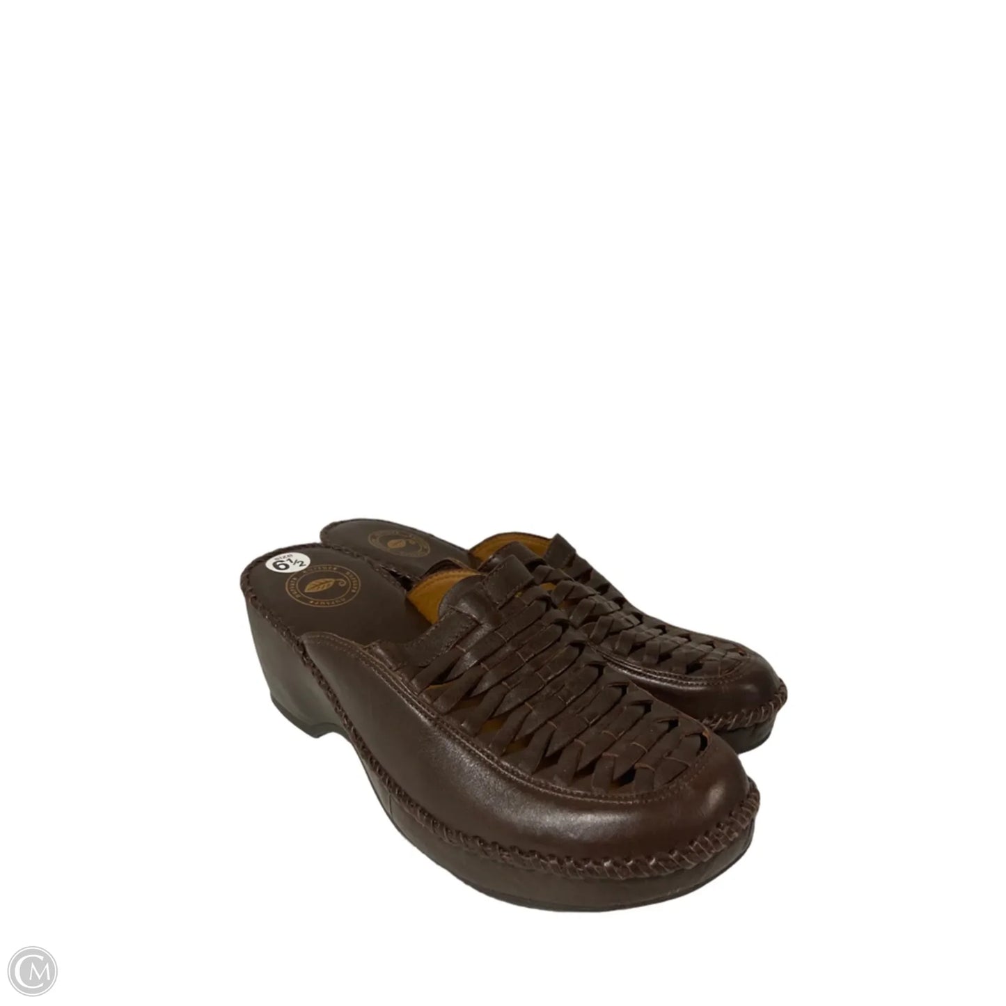 Shoes Heels Wedge By Nurture In Brown, Size: 6.5