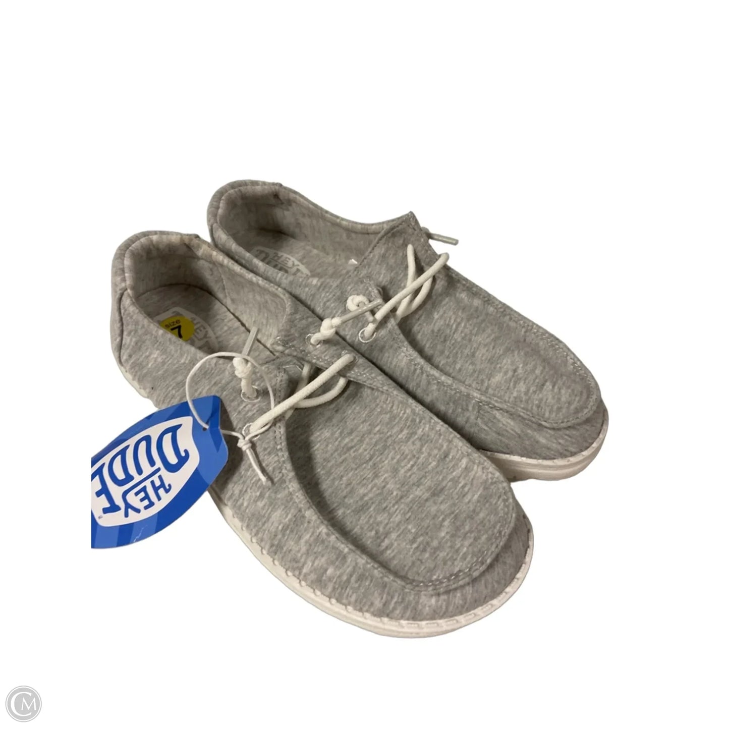 Shoes Flats By Hey Dude In Grey, Size: 7
