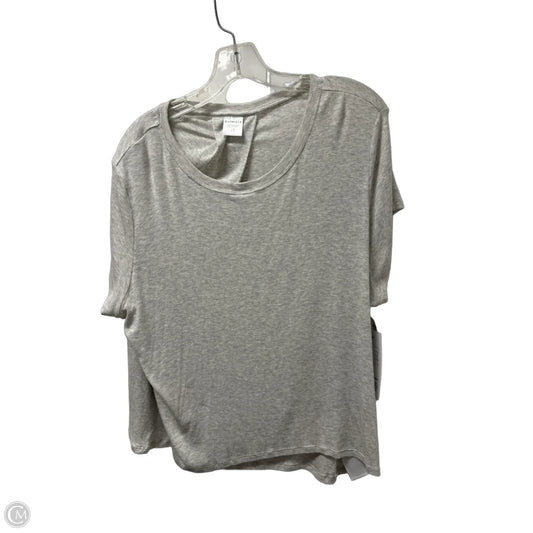 Athletic Top Short Sleeve By Athleta In Grey, Size: L