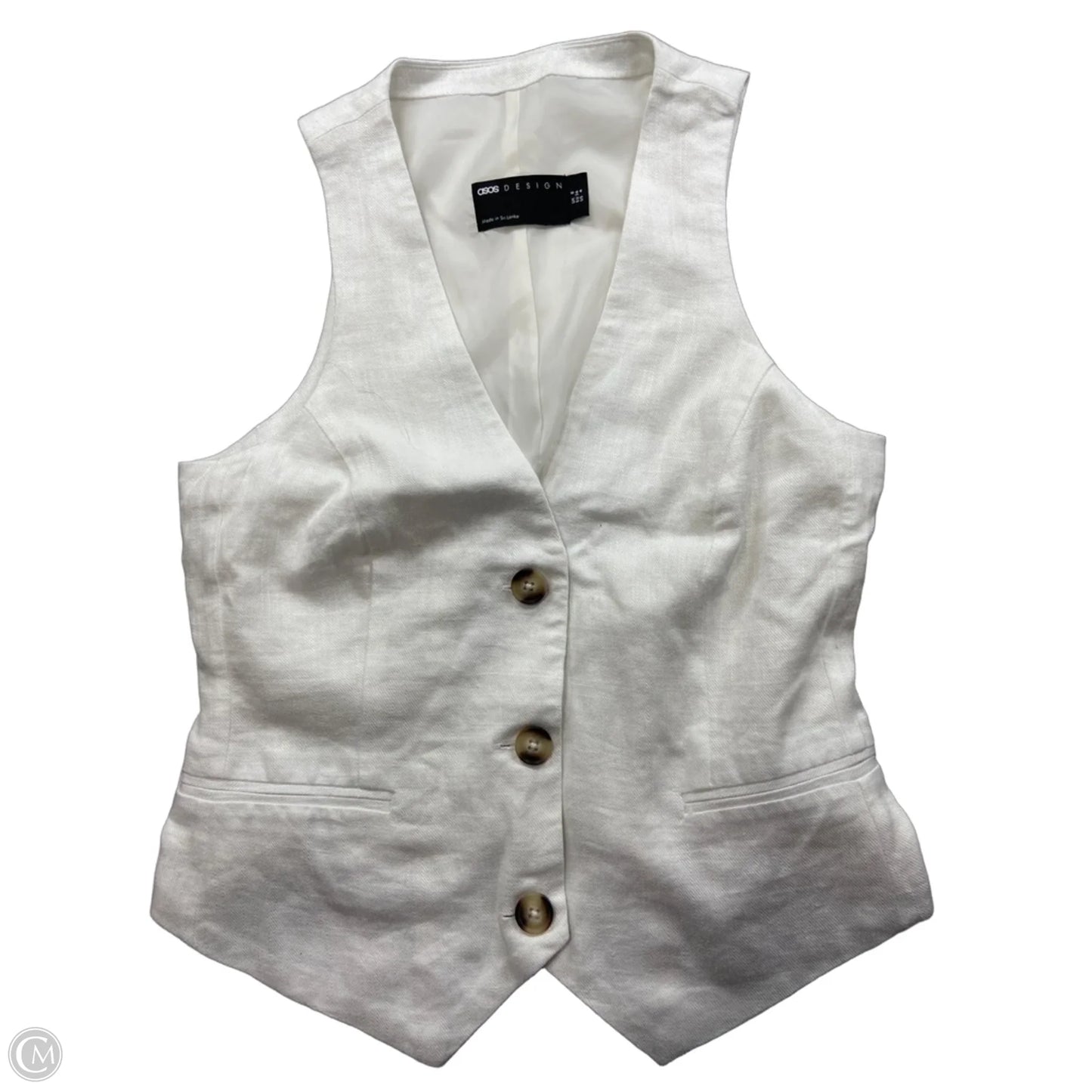 Vest Other By Asos In White, Size: 4