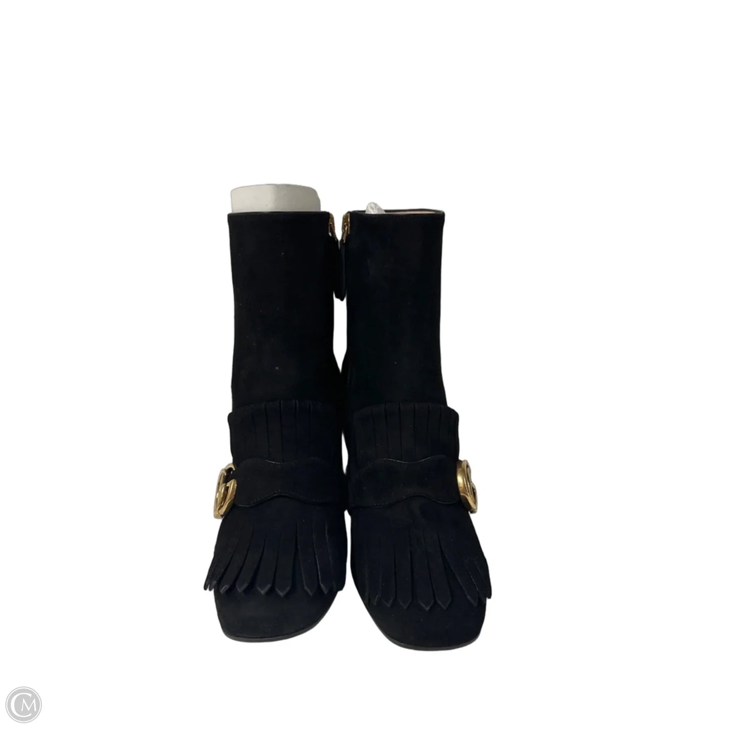 Boots Luxury Designer By Gucci In Black, Size: 6