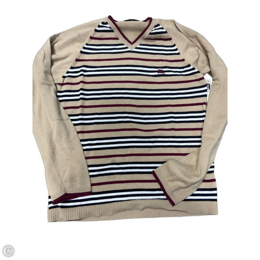 Sweater Luxury Designer By Burberry In Striped Pattern, Size: Xs