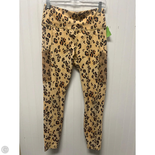 Athletic Leggings By Fabletics In Animal Print, Size: M