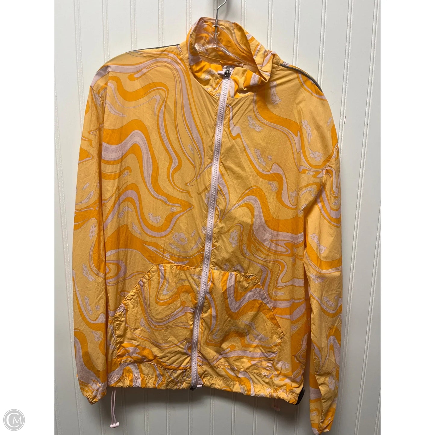 Athletic Jacket By Fabletics In Orange & Purple, Size: L