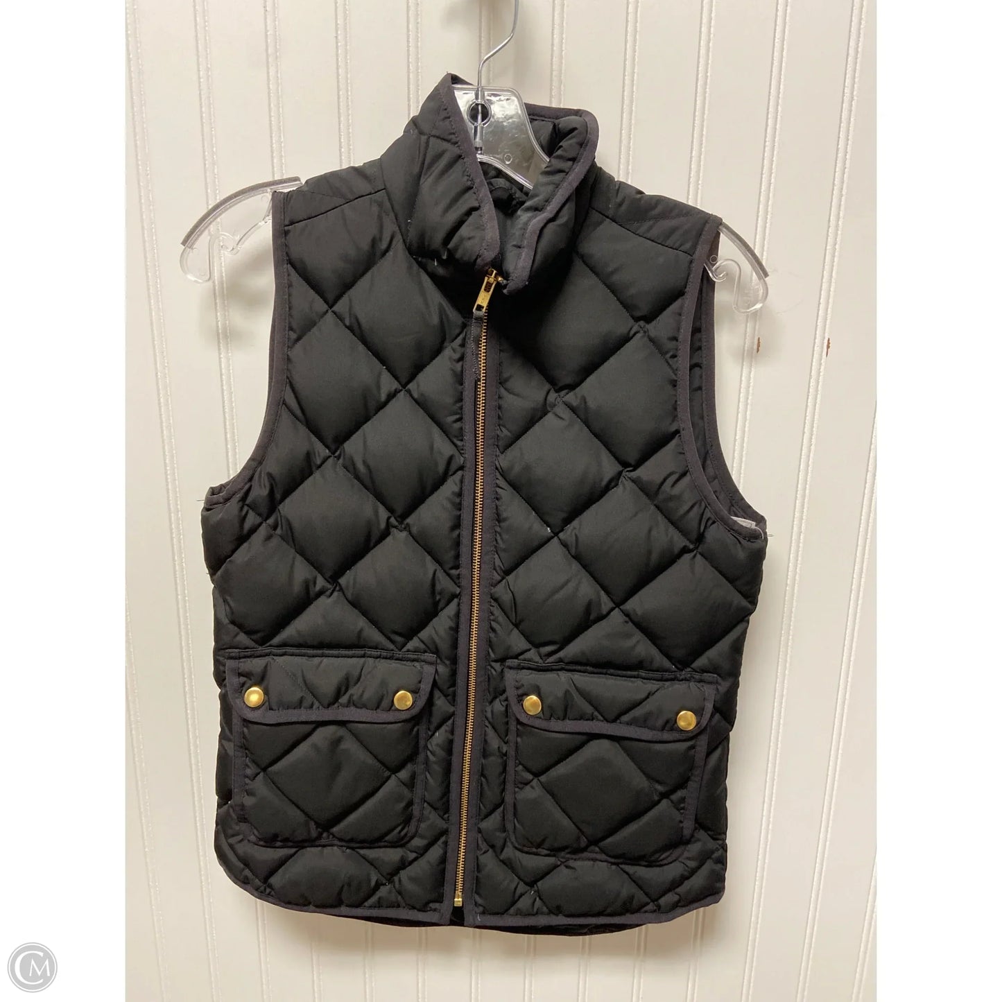 Vest Puffer & Quilted By J. Crew In Black, Size: Xxs