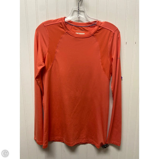 Athletic Top Long Sleeve Crewneck By Columbia In Coral, Size: M