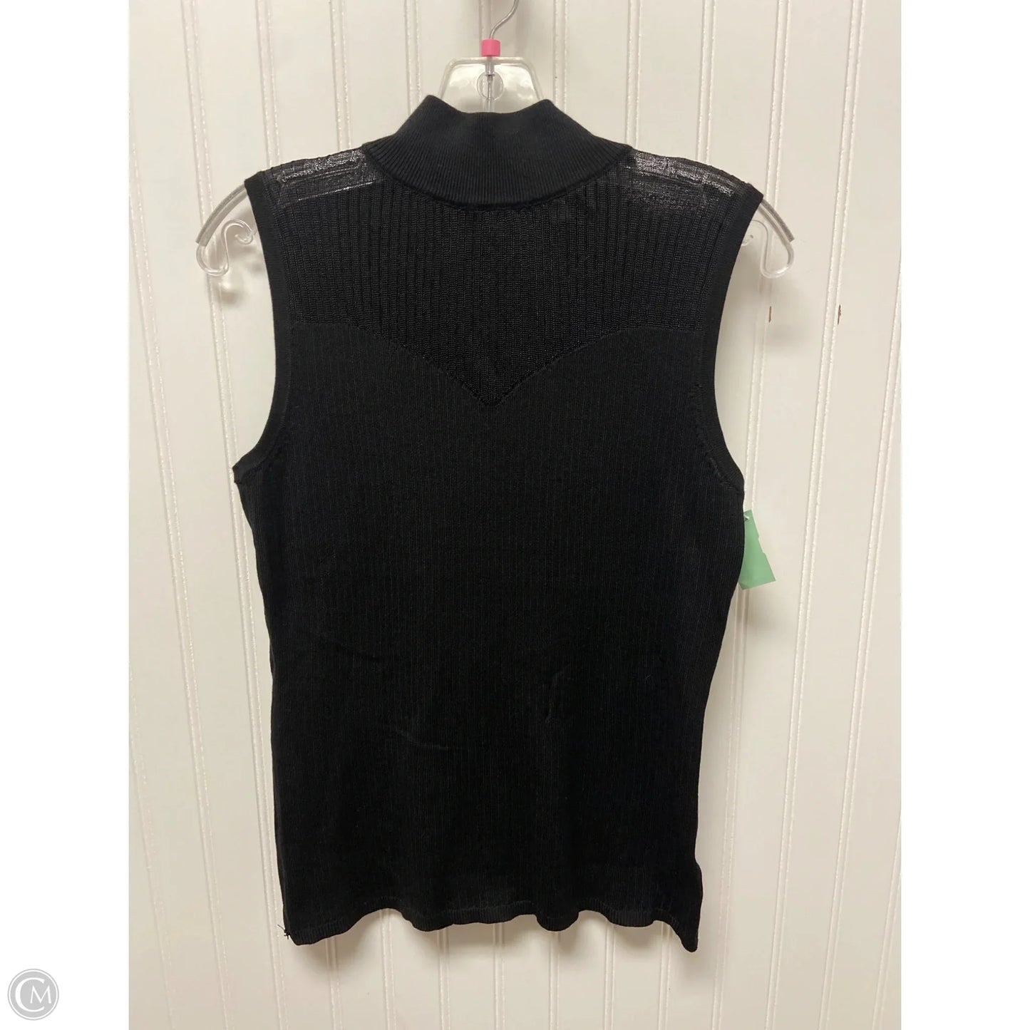 Top Sleeveless By Tahari By Arthur Levine In Black, Size: L
