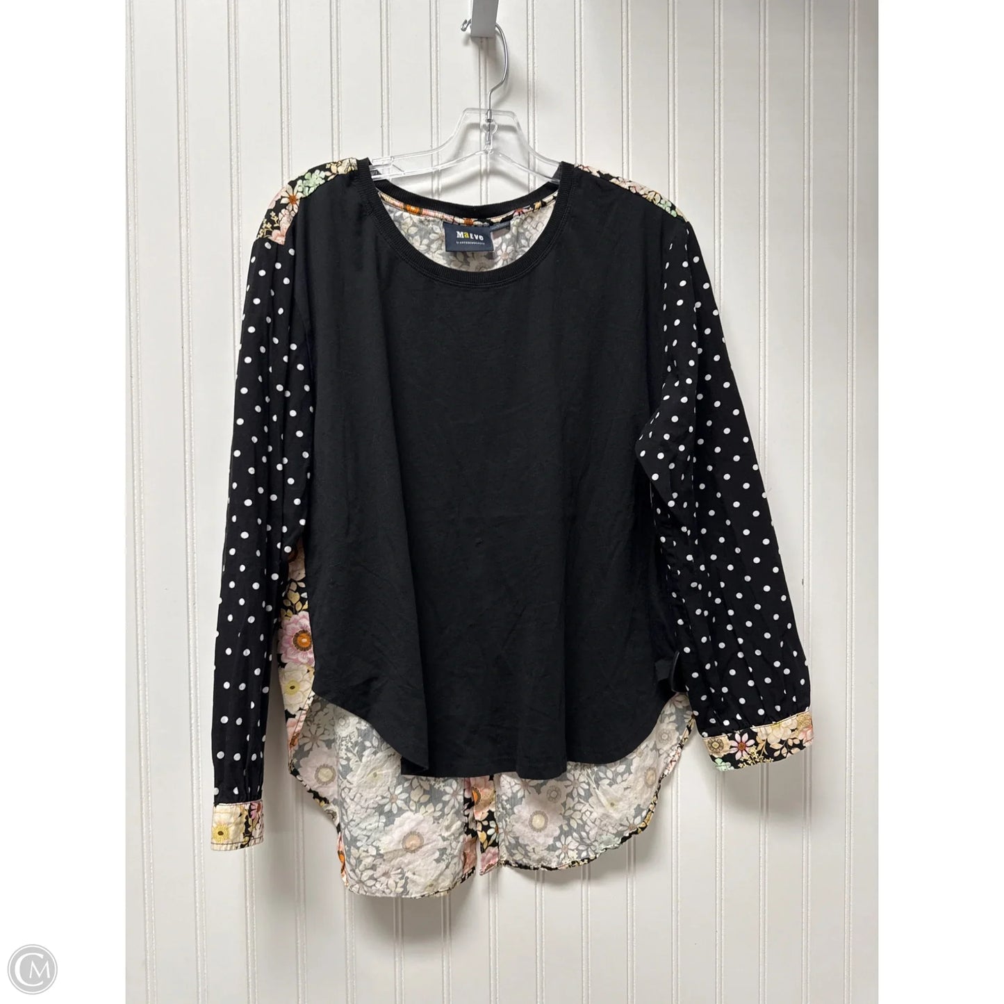 Top Long Sleeve By Maeve In Black, Size: M