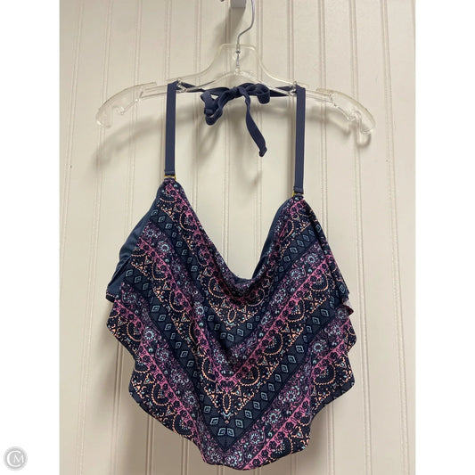 Swimsuit Top By Xhilaration In Blue, Size: 2x