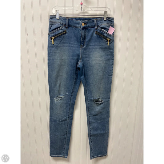 Jeans Cropped By Chicos In Blue Denim, Size: 4