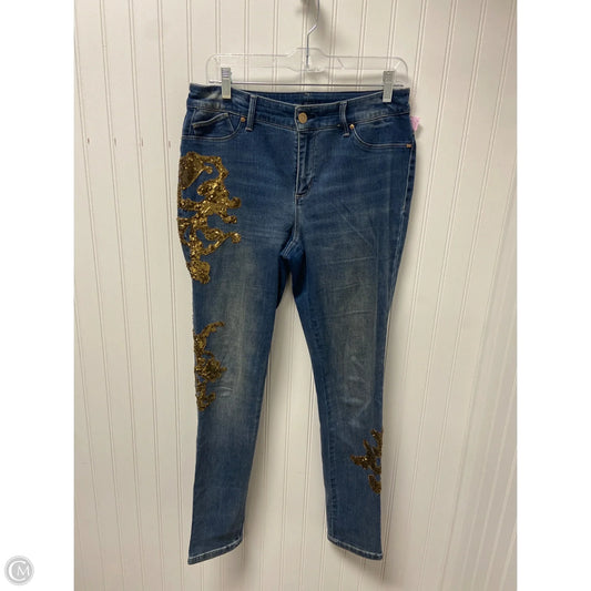 Jeans Cropped By Chicos In Blue Denim, Size: 4