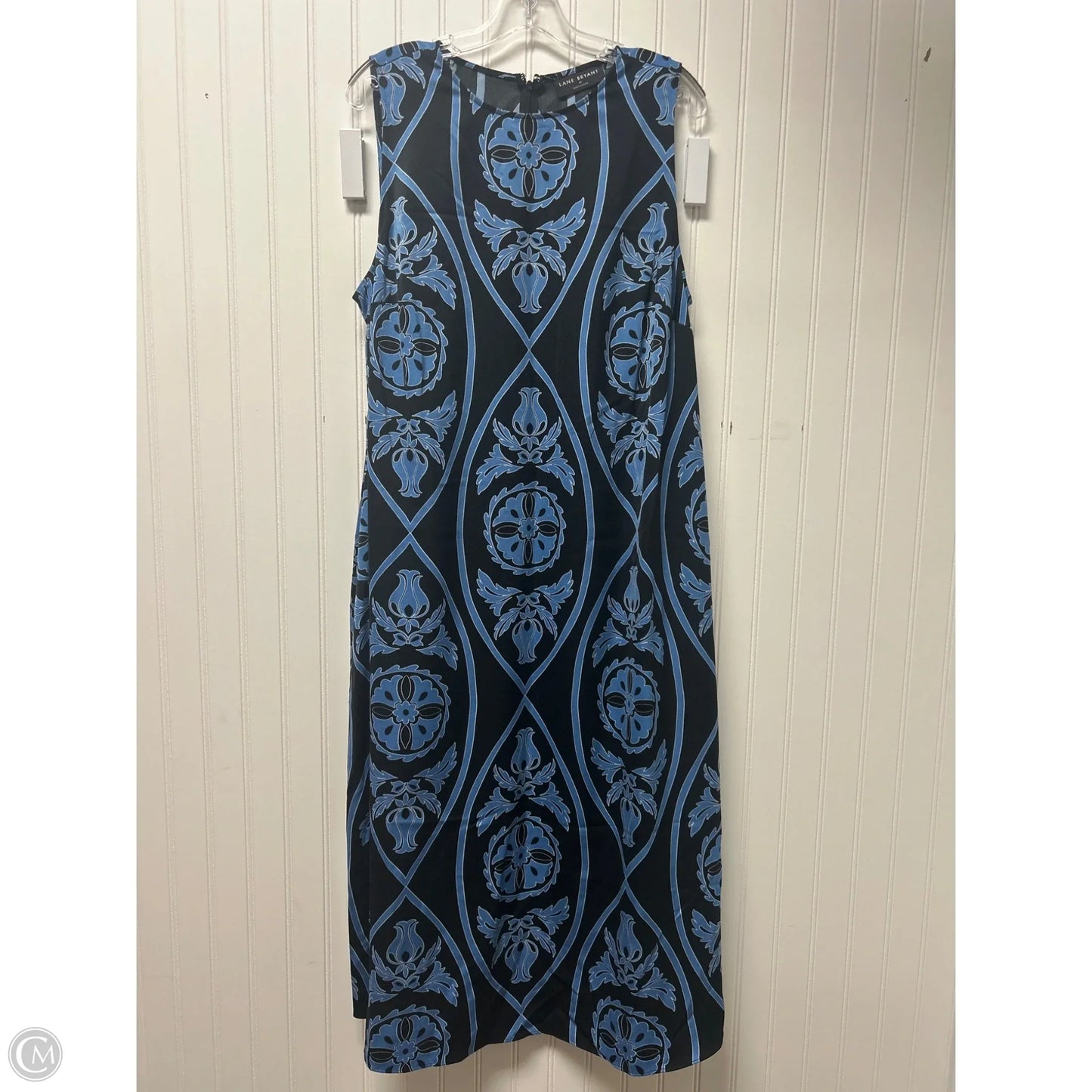 Dress Casual Maxi By Lane Bryant In Black & Blue, Size: L