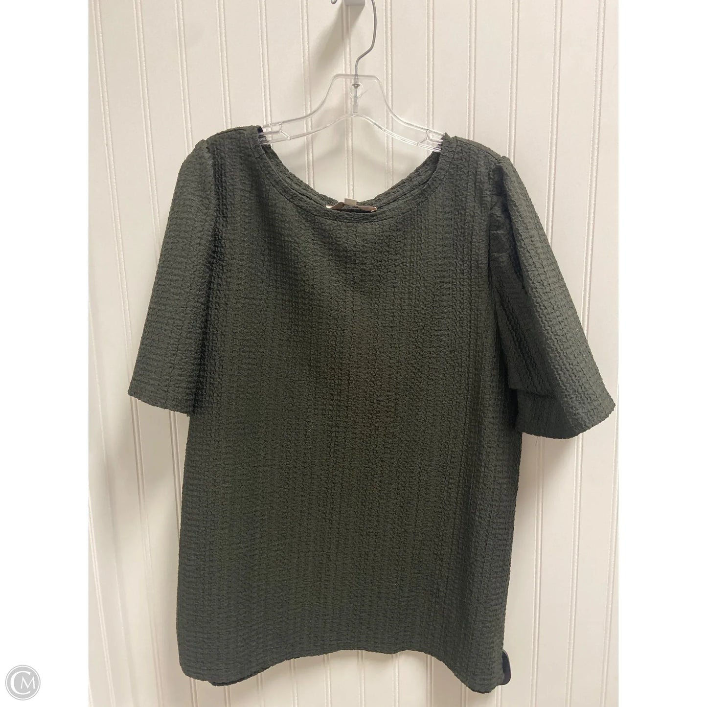 Top Short Sleeve By Loft In Green, Size: 1x