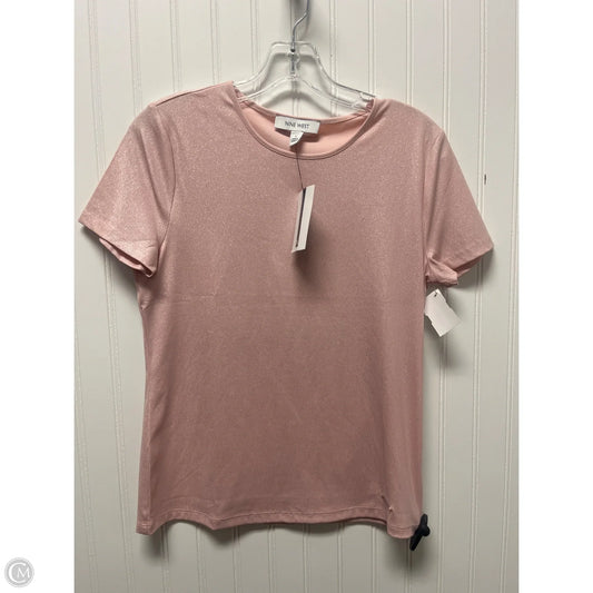 Top Short Sleeve By Nine West In Pink, Size: S