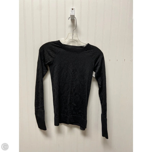 Athletic Top Long Sleeve Crewneck By Lululemon In Black, Size: L