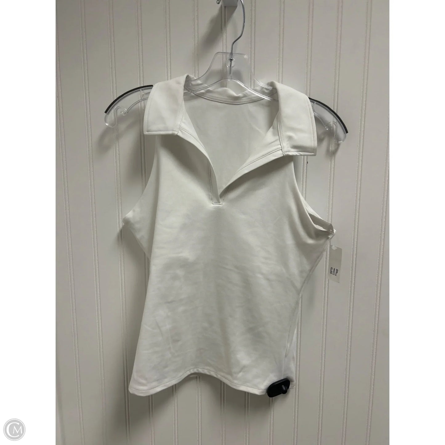 Top Sleeveless By Gap In White, Size: M