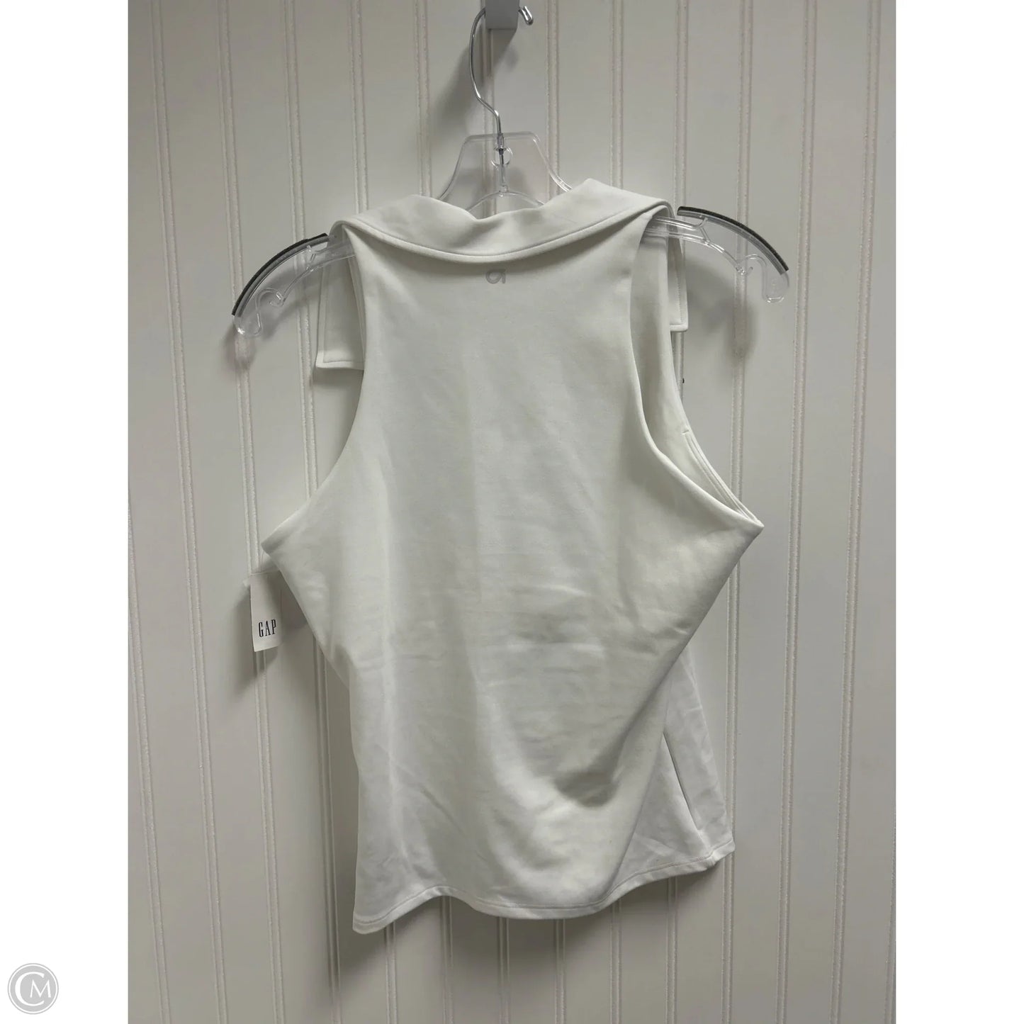 Top Sleeveless By Gap In White, Size: M
