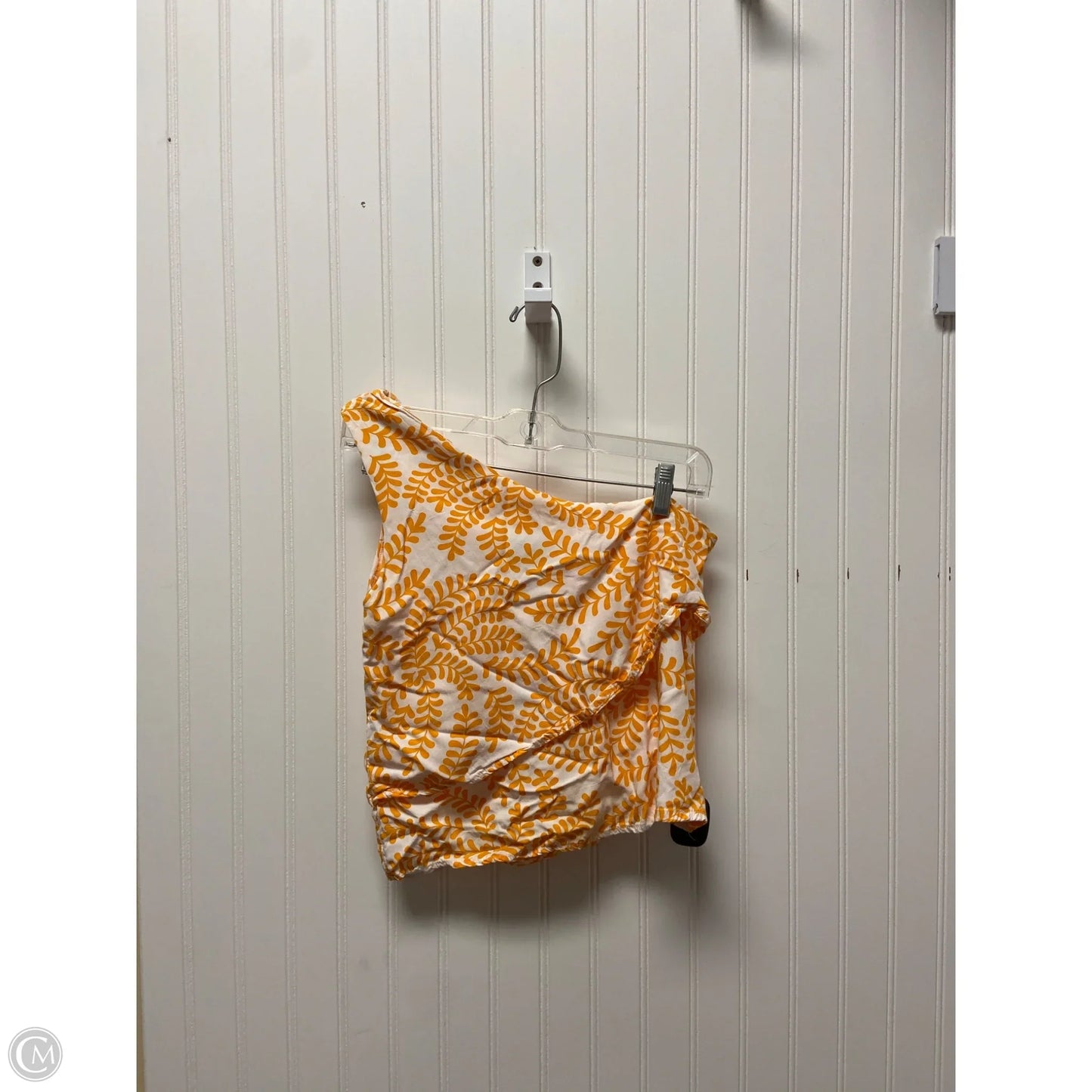 Top Sleeveless By Clothes Mentor In Orange & White, Size: S