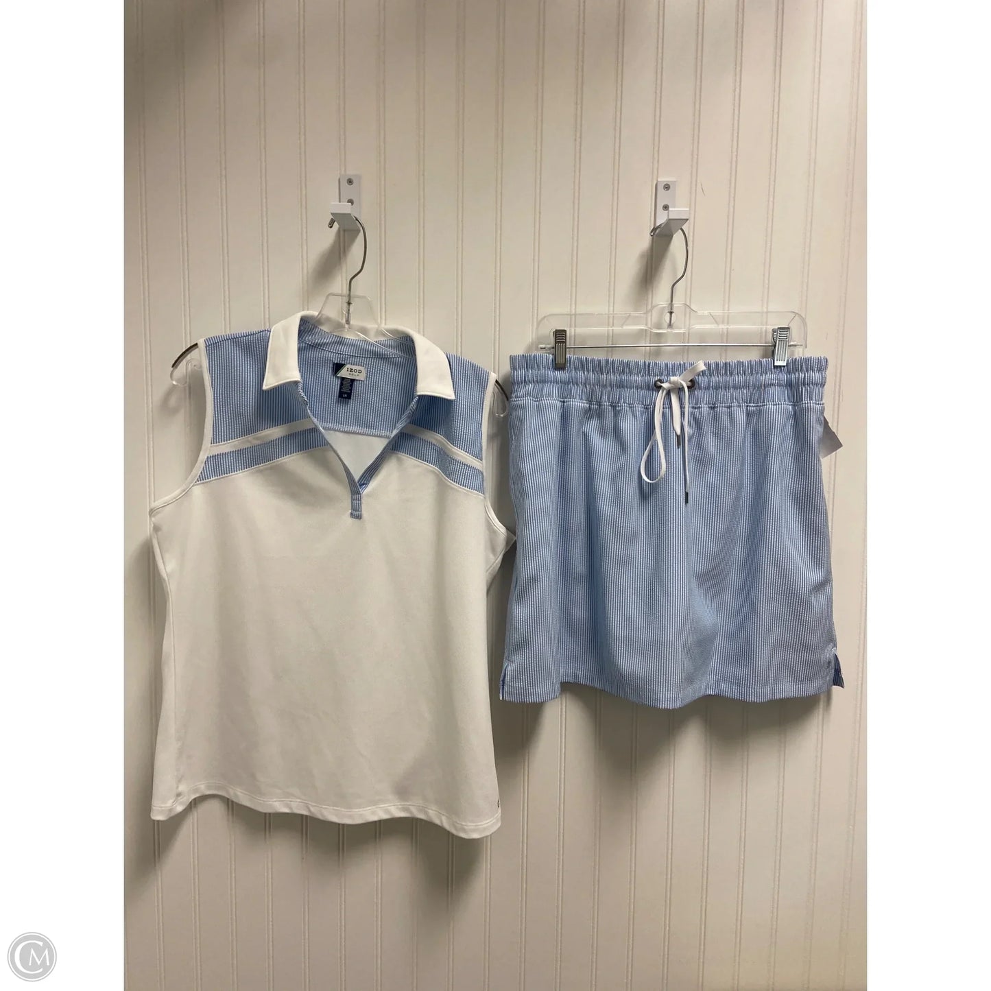 Athletic Shorts 2pc By Izod In Blue & White, Size: L