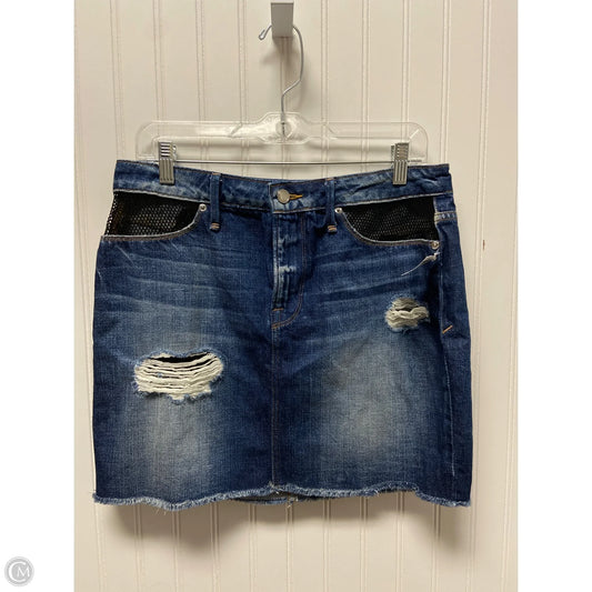 Skirt Mini & Short By Good American In Blue Denim, Size: 4