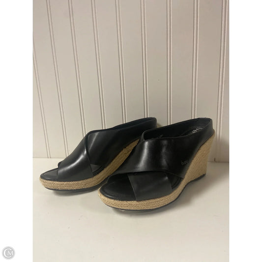 Sandals Heels Wedge By Boc In Black, Size: 7
